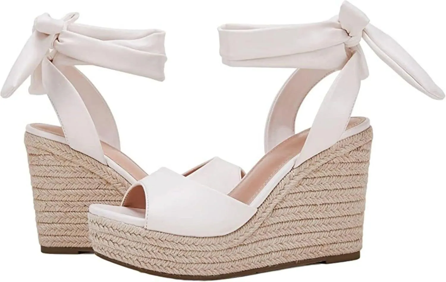 SERAIH Womens Lace up Espadrilles Platform Wedges Sandals Heels Tie Ankle Strap Summer Dress Shoes