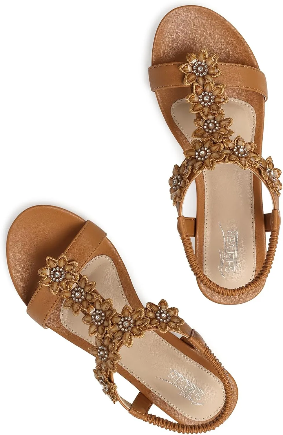 SHIBEVER Wedge Sandals for Women Dressy: Summer Platform Comfortable Low Wedges Womens Sandal