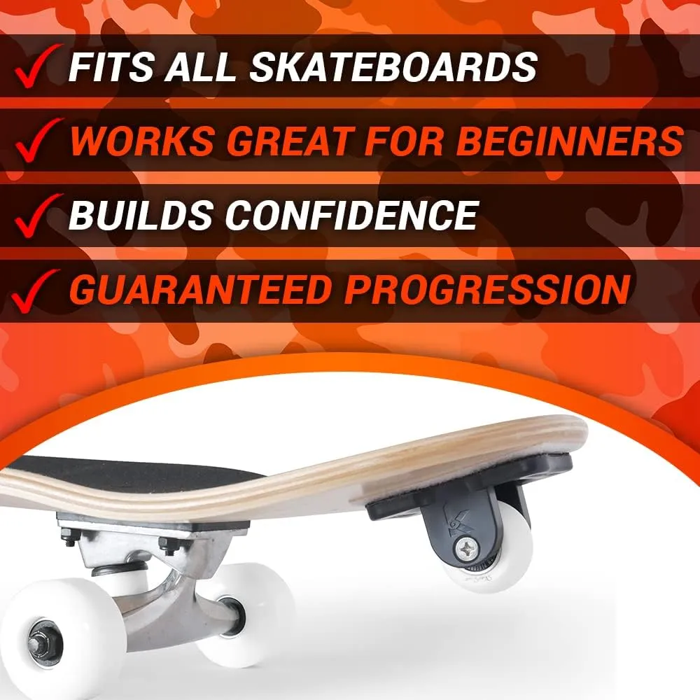 Skater Trainer Wheel. WHEELE-PRO from Kubaco. Learn Balance and Build Confidence. First Training Wheel for Skateboarding.