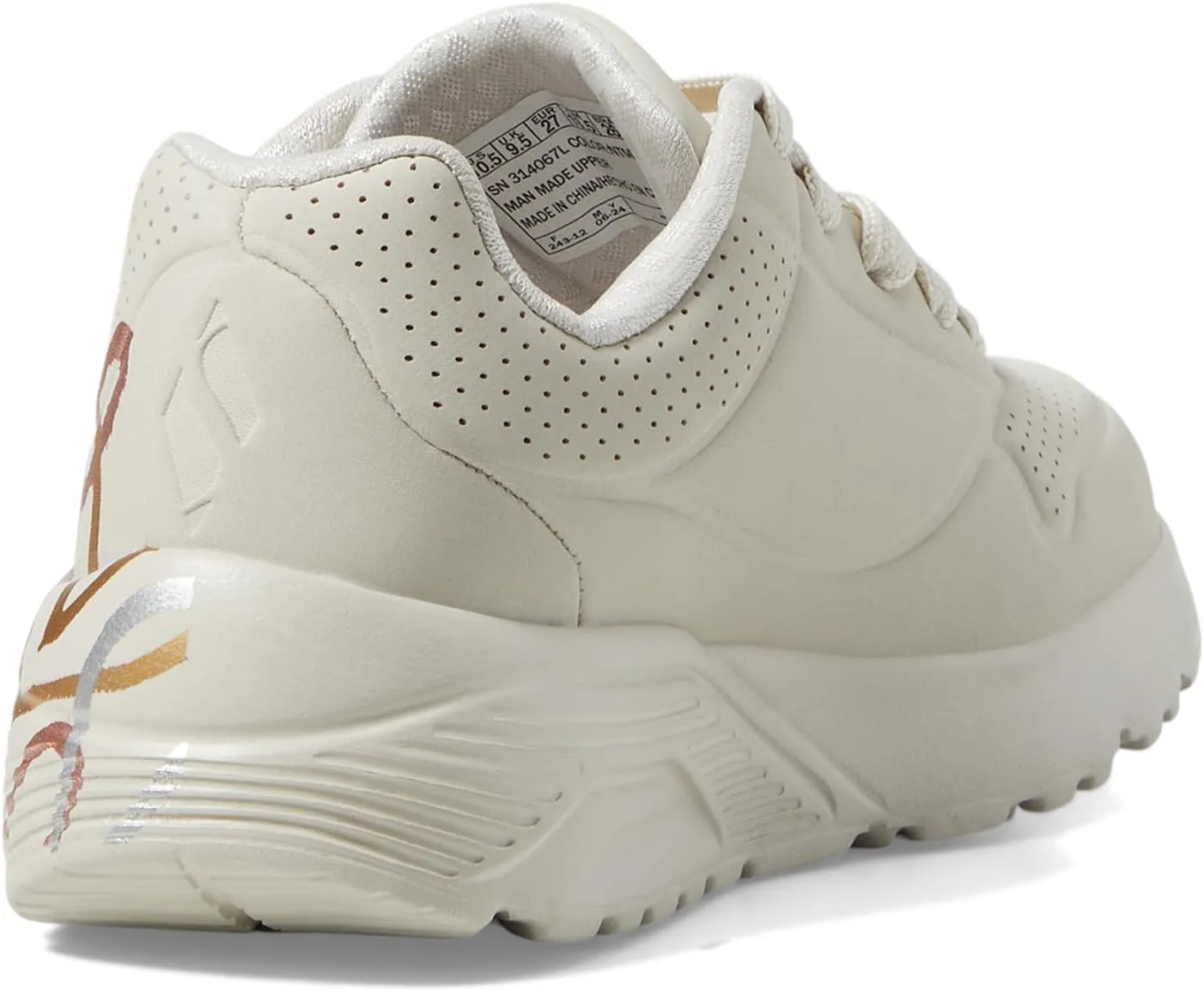 Skechers Girl's Uno Lite-Metallic Love Sneaker