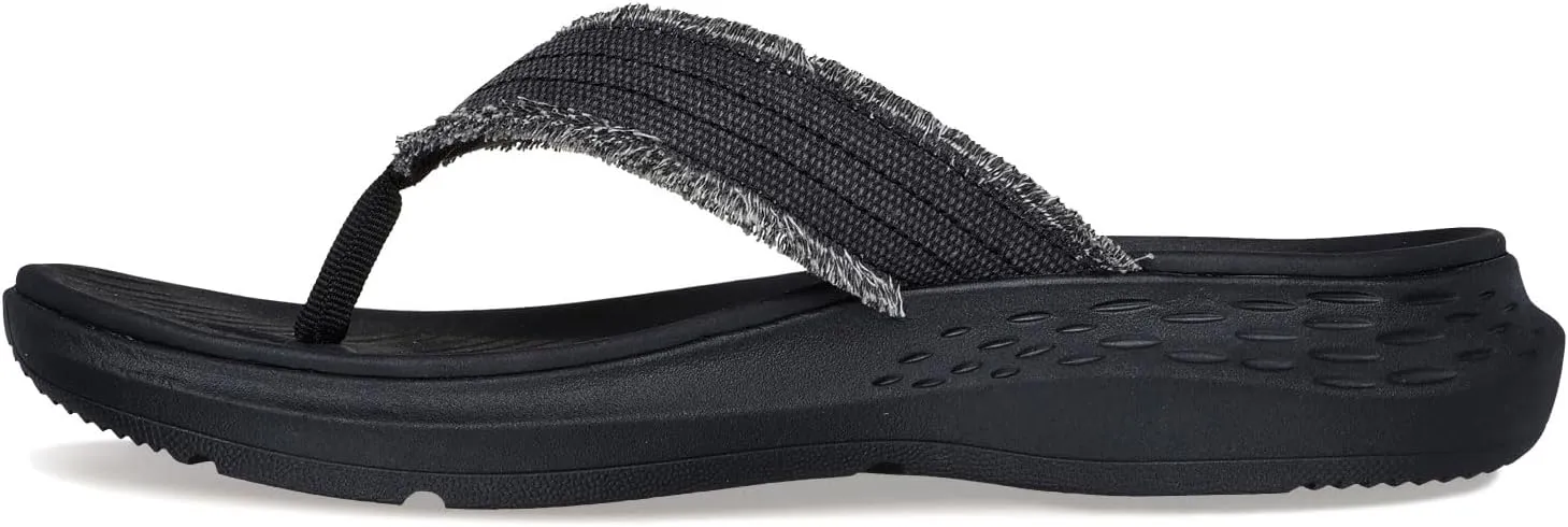 Skechers Men's Parson Sd-Gino Thong Sandal with Frayed Edges