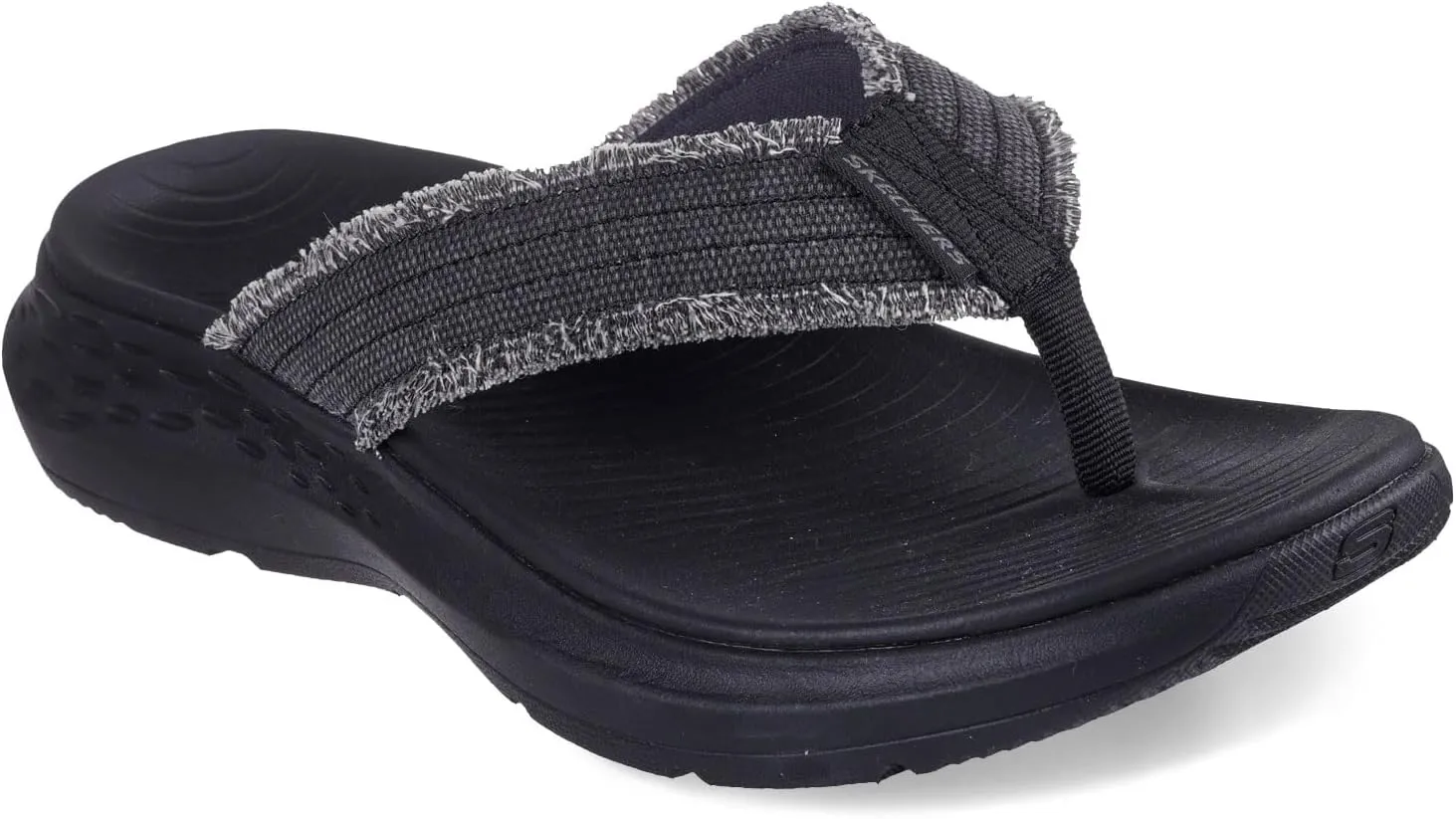 Skechers Men's Parson Sd-Gino Thong Sandal with Frayed Edges