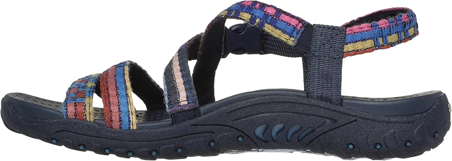 Skechers Women's Reggae-Sew Me-Boho Woven Strappy Slingback Sandal