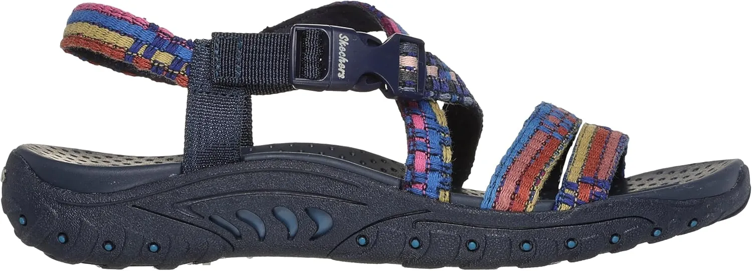 Skechers Women's Reggae-Sew Me-Boho Woven Strappy Slingback Sandal