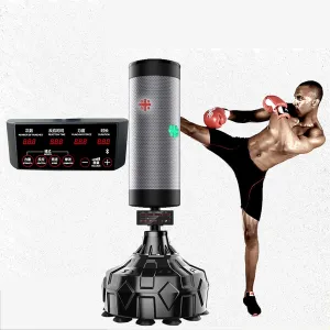 Smart Boxing Punching Bag, Electronic Music Boxing Training Equipment with Touch Screen, 4 Training Modes, Interactive Training Sandbag