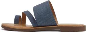 Soda Joan Womens Open Toe Slip On Flip Flop Sandals