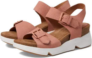 Sofft Womens Castello Leather Open Toe Wedge Sandals