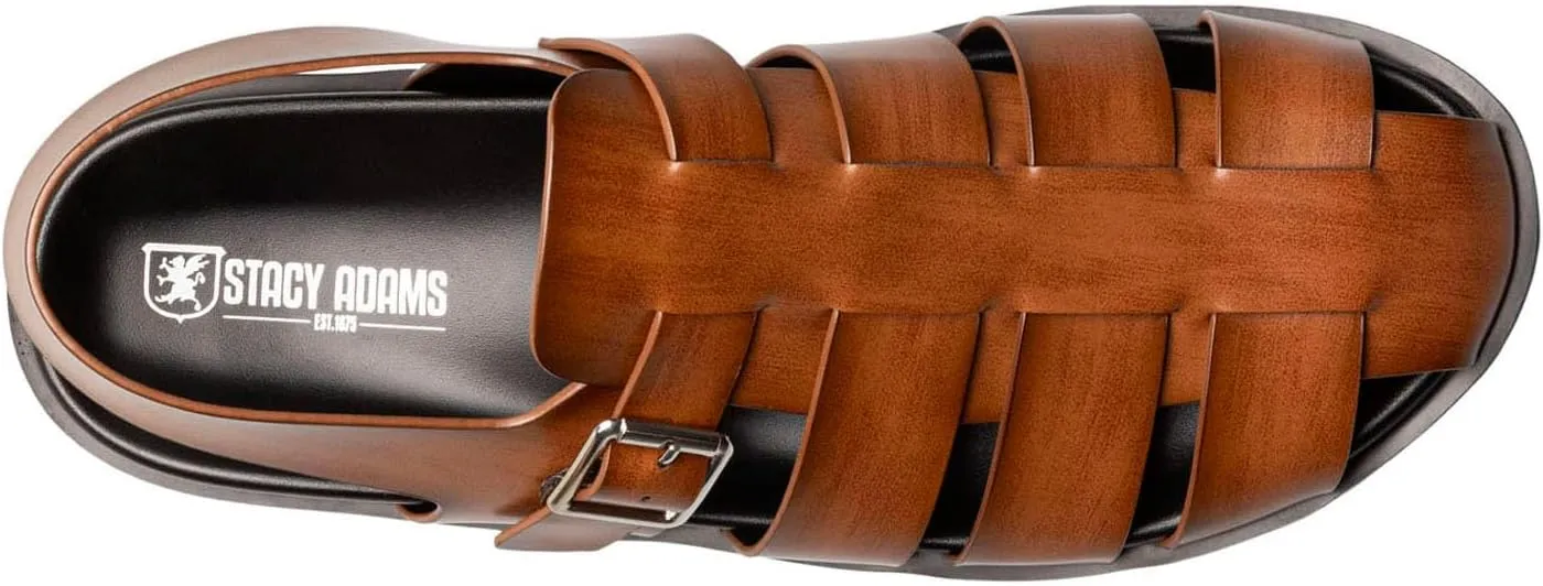 STACY ADAMS Men's Montego Slingback Buckle Sandal Flat