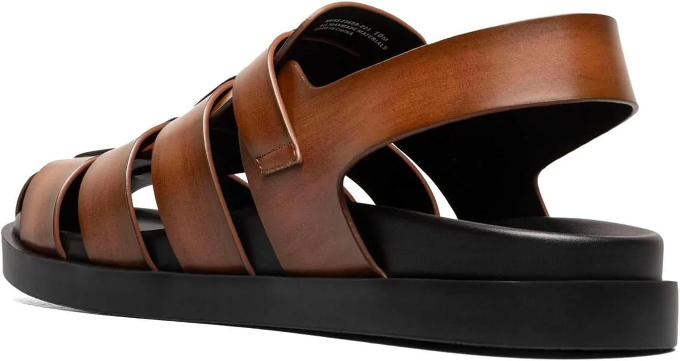 STACY ADAMS Men's Montego Slingback Buckle Sandal Flat