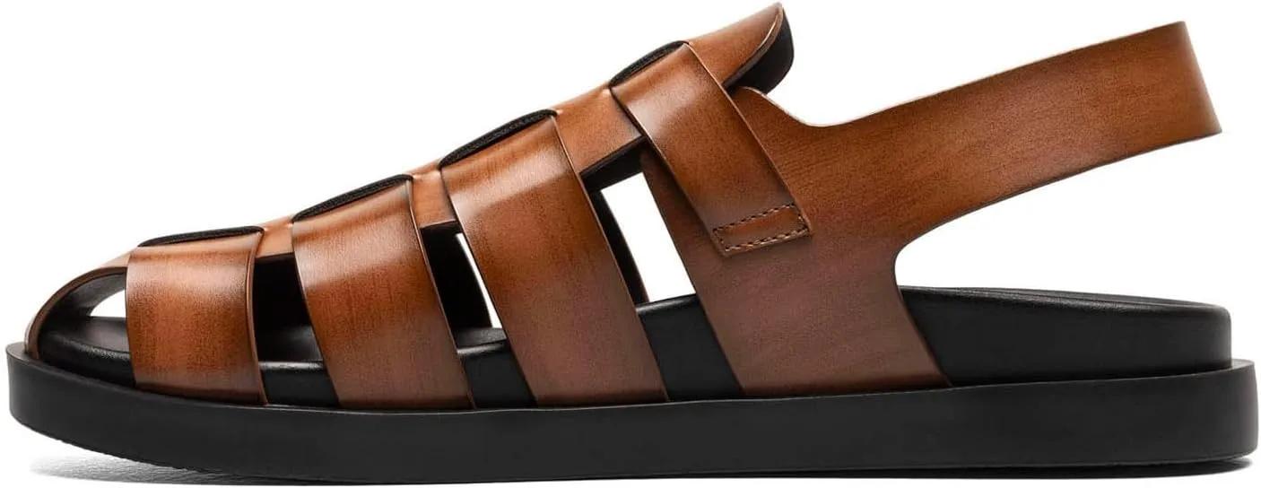STACY ADAMS Men's Montego Slingback Buckle Sandal Flat