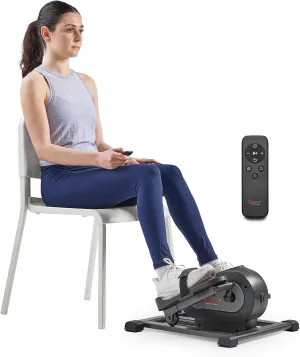 Sunny Health & Fitness Smart Motorized Mini Elliptical Trainer w/Remote Control, Indoor Under-Desk Pedal Exerciser for Seniors’ Mobility & Cardio Workout, Free SunnyFit App Bluetooth Link – SF-E324028