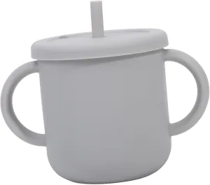 SUPVOX Silicone Straw Cup for Drinking Cup with Handles for Easy Grasp Training Water Bottle for Cold Hot Drinks