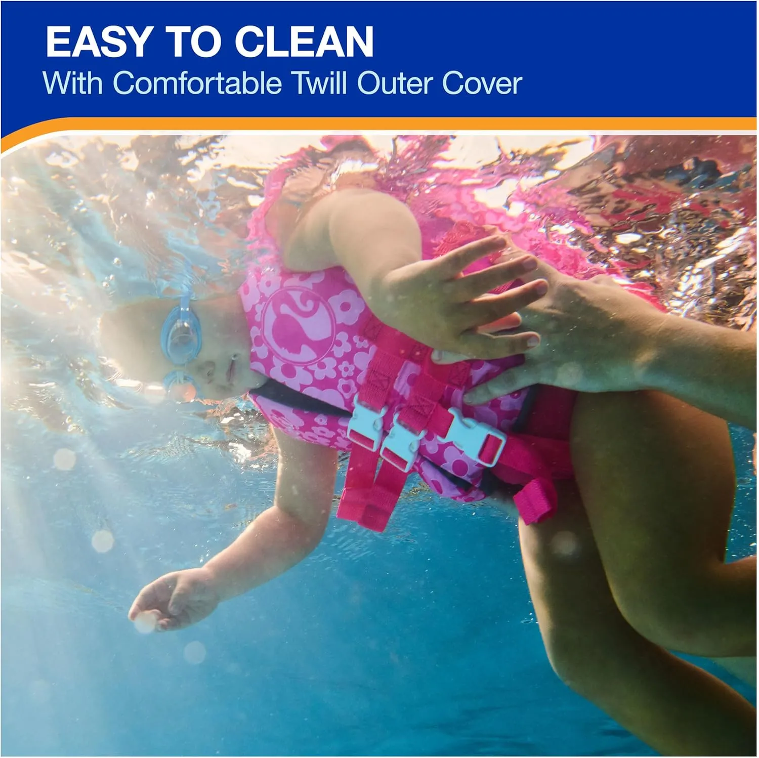 SwimWays Barbie Swim Trainer Life Jacket, US Coast Guard Approved Life Vest Kids Swim Vest, Pool Floats & Life Jackets for Kids 33-55 lbs
