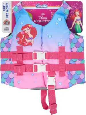 SwimWays Disney Princess Swim Trainer Life Jacket, US Coast Guard Approved Life Vest Kids Swim Vest, Pool Floats & Life Jackets for Kids 33-55 lbs