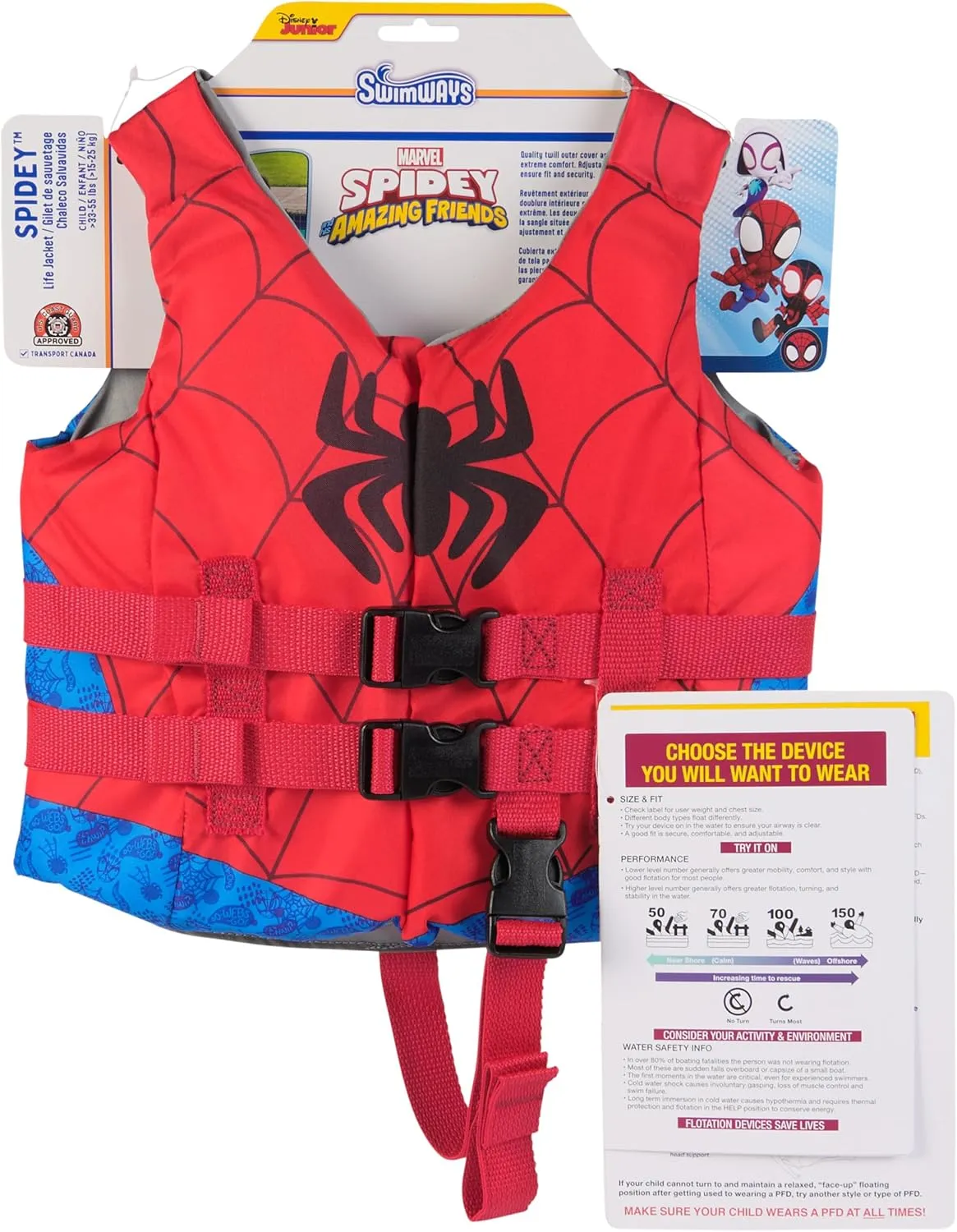 SwimWays Marvel Spidey Inflatable Pool Floats & Kids Pool Toys, Swimming Pool Accessories & Beach Essentials for Kids Aged 5 & Up
