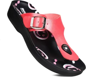 T-Bar Buckle Strap Sandals Flip Flop Slides for Women
