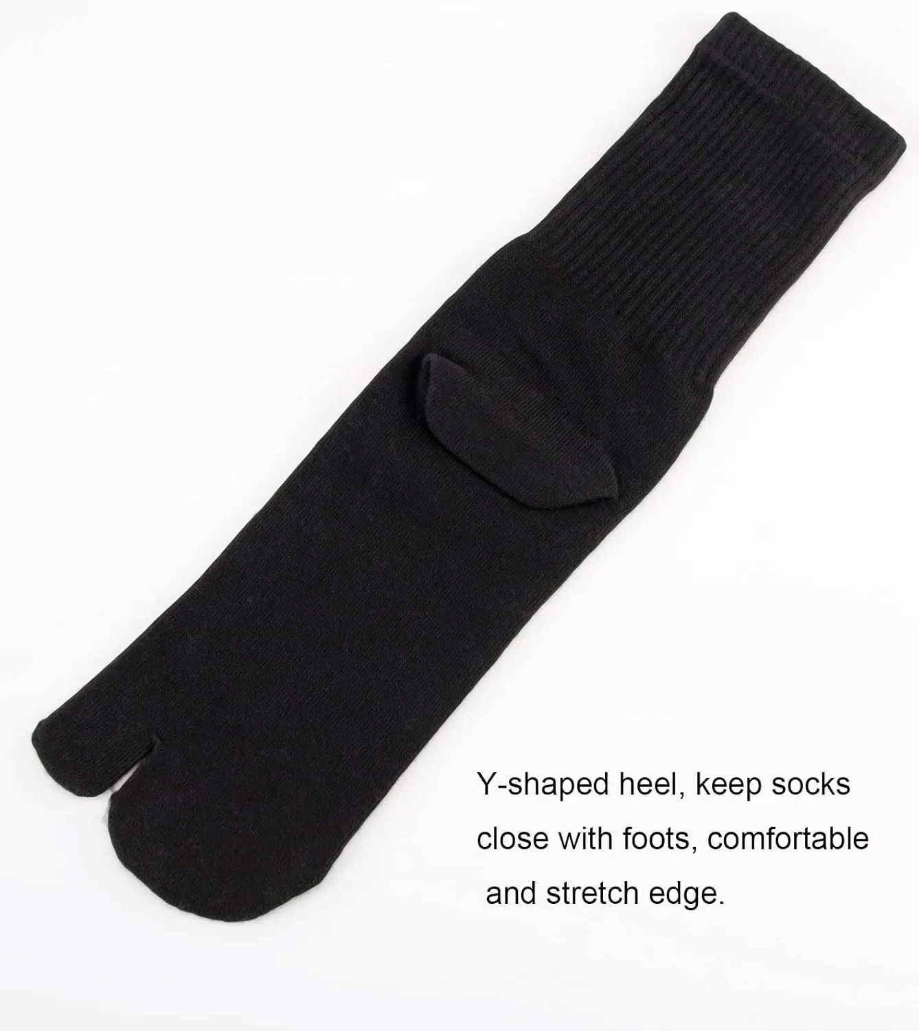 Tabi Socks, Split Toe Flip Flop Socks High Crew for Men and Women Cotton Pack of 4
