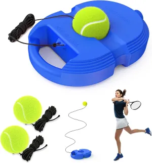 Tennis Trainer Rebound Ball with 3 String Balls, Solo Tennis Training Equipment for Self-Pracitce,Portable Tennis Practice Training Tools for Adults, Kids, Beginners Sport Exercise