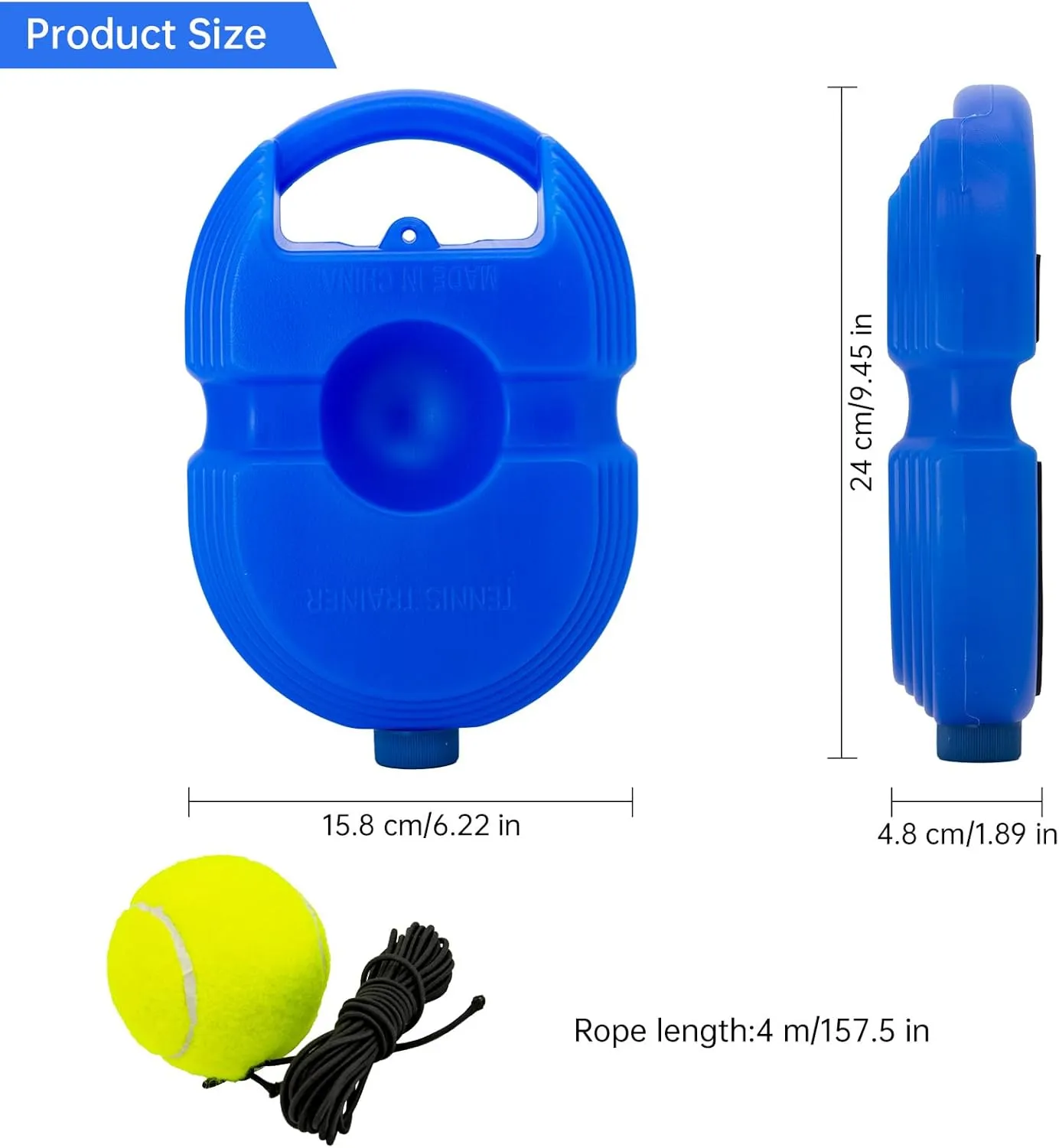 Tennis Trainer Rebound Ball with 3 String Balls, Solo Tennis Training Equipment for Self-Pracitce,Portable Tennis Practice Training Tools for Adults, Kids, Beginners Sport Exercise