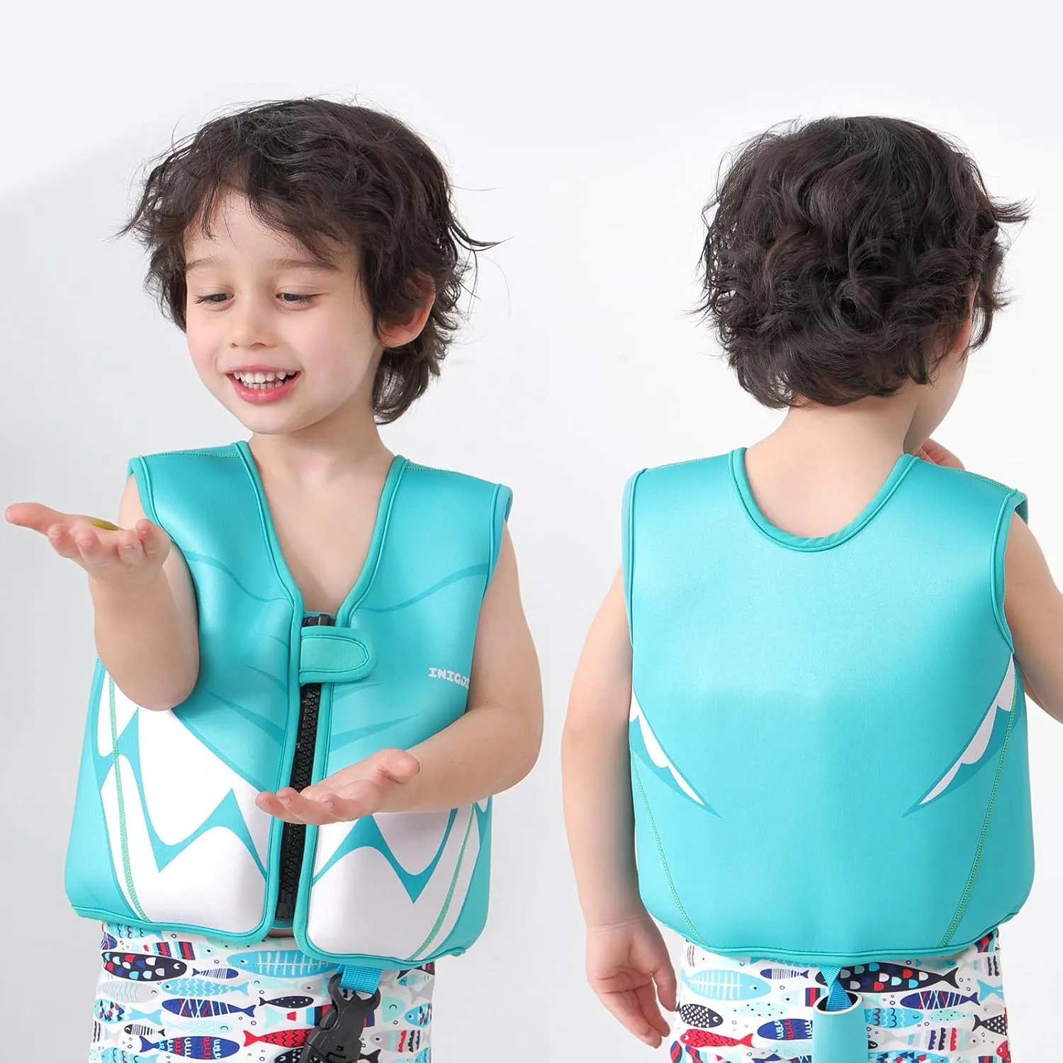 Toddler Swim Vest, Swim Jacket for Kids, Infant Swim Trainer Vest with Adjustable Safety Strap