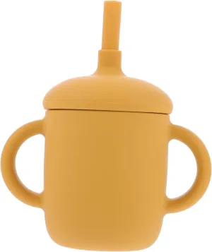 TOYANDONA 1pc Silicone Baby Straw Cup Handles 150ml Infant Cup Leak-proof Comfortable to Hold for Toddlers