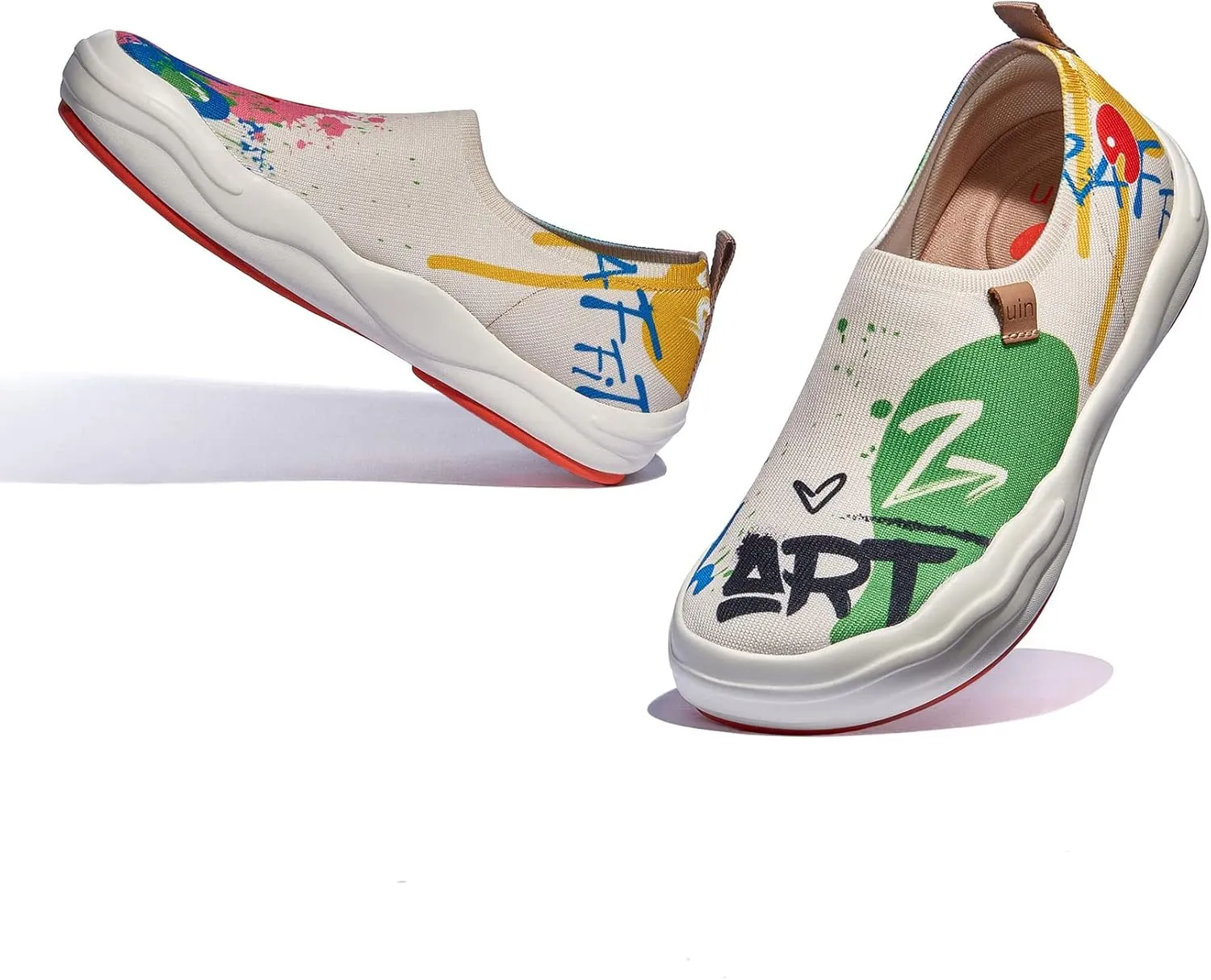 UIN Women's Slip On Loafers Lightweight Walking Sneaker Art Travel Shoes Toledo Ⅷ