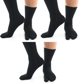 V-Toe Split Toe Flip-Flop Socks Tabi Premium Cotton Blend Men Women Men's Japanese Toe Separated Flip-Flop 3 Pairs Pack