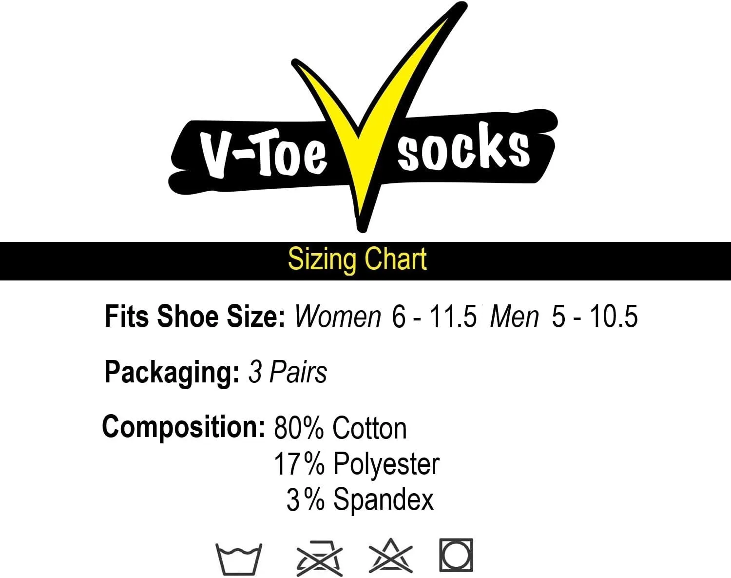 V-Toe Split Toe Flip-Flop Socks Tabi Premium Cotton Blend Men Women Men's Japanese Toe Separated Flip-Flop 3 Pairs Pack