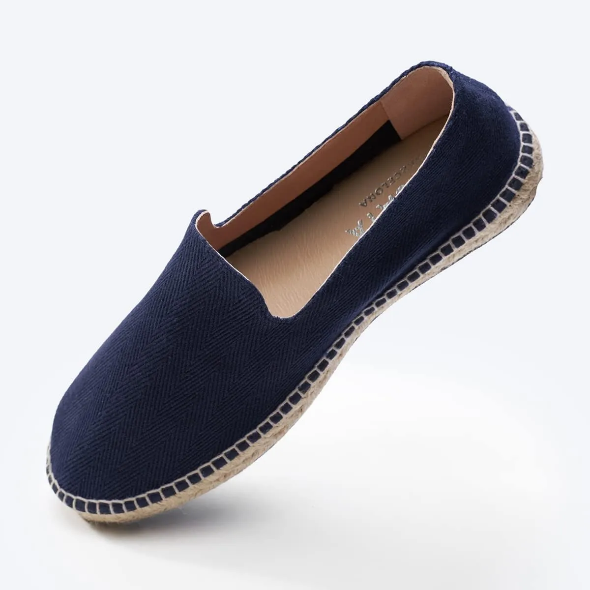 VISCATA Portbou Canvas Espadrille Flats Handmade Men's Espadrille Sandals with Breathable Cotton Canvas and 100% Natural Jute Midsole for All Casual Occasions