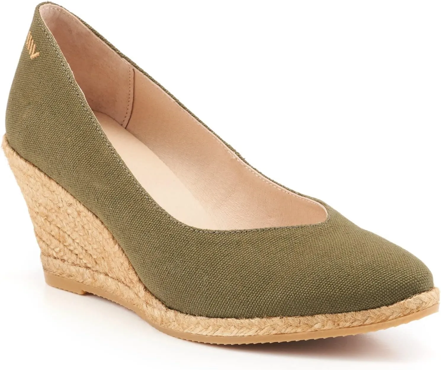 VISCATA Roses Espadrille Canvas Wedges Spain Handmade 2 ½” Heel Woman Wedge Pumps with Organic Cotton Canvas and 100% Natural Jute Midsole for All Occasions: Casual, Work, Party