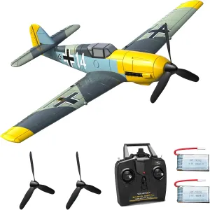 Volantexrc BF109 RC Airplane 2.4Ghz 4CH Remote Control Aircraft Ready to Fly 761-11 Radio Controlled Plane for Beginners with Xpilot Stabilization System,One Key Aerobatic