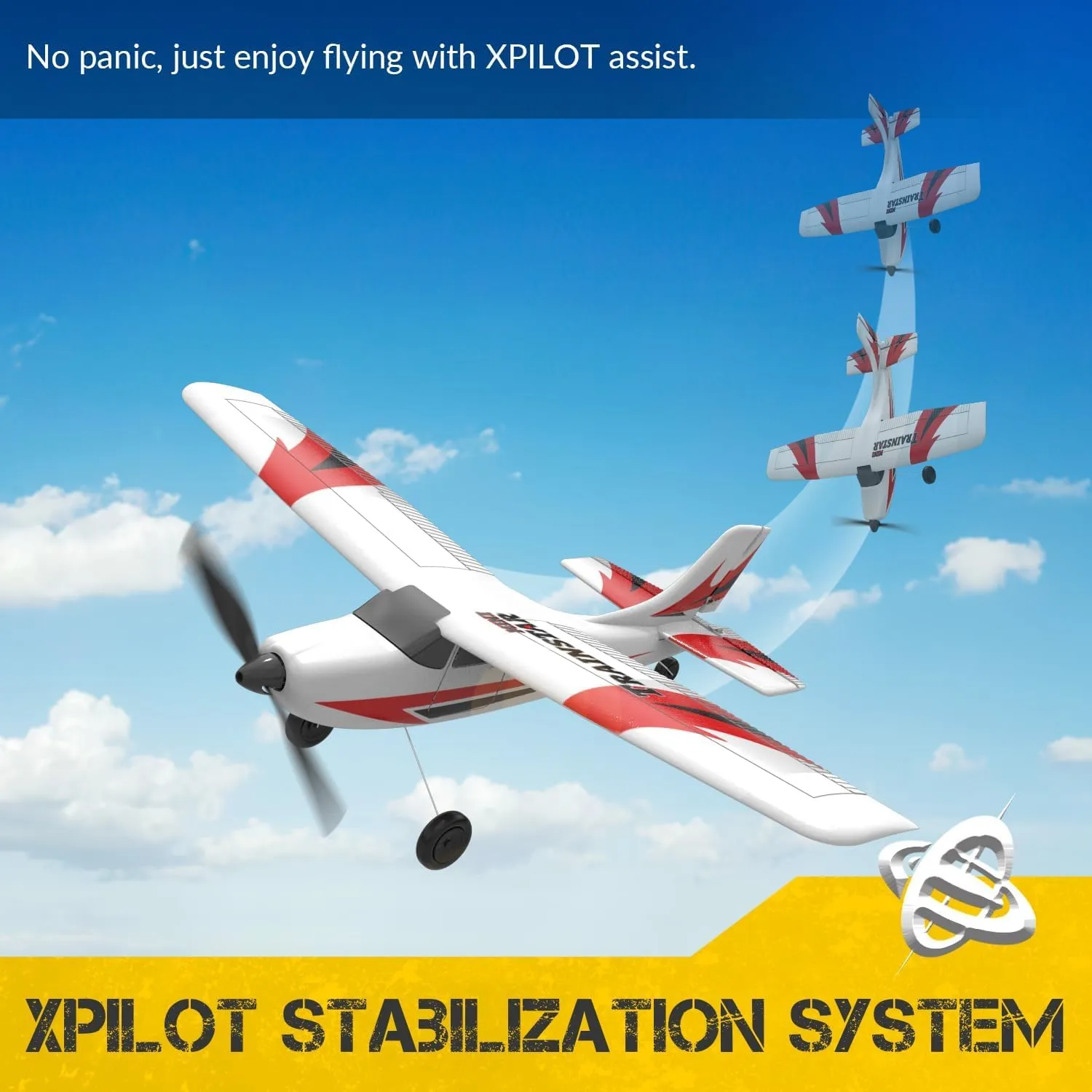 VOLANTEXRC RC Plane for Beginners, 3CH Airplane 2.4Ghz Remote Control Plane for Adults (76101)