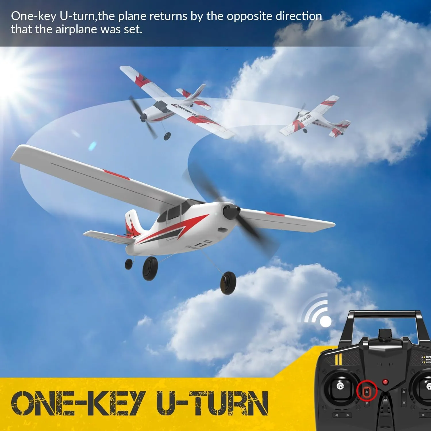 VOLANTEXRC RC Plane for Beginners, 3CH Airplane 2.4Ghz Remote Control Plane for Adults (76101)