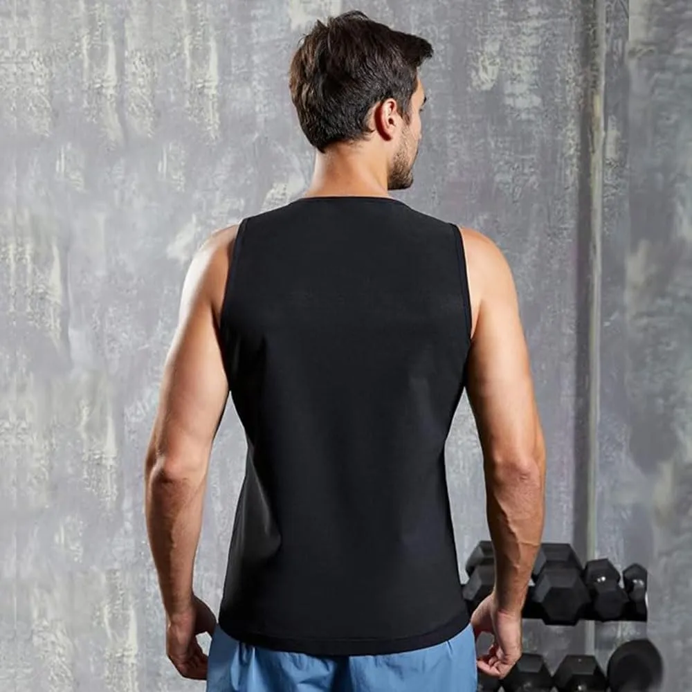 Waist Trainer Sweat Vest for Men,Hot Neoprene Sauna Tank Top Vest with Zipper,Gym Workout Suit