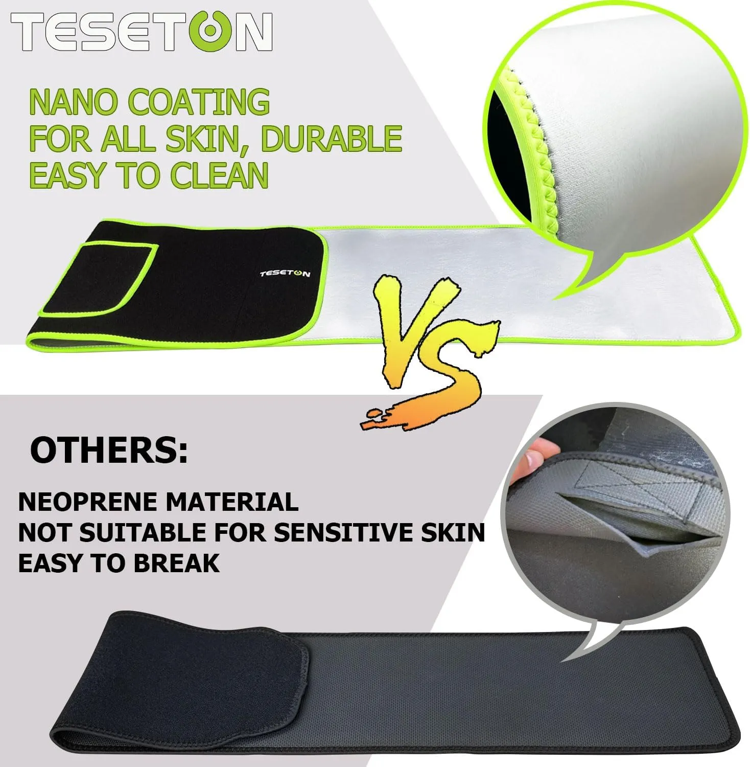Waist Trimmer for Women Men-Sweat Band Waist Trainer for Women Lower Belly Fat, Easy to Clean