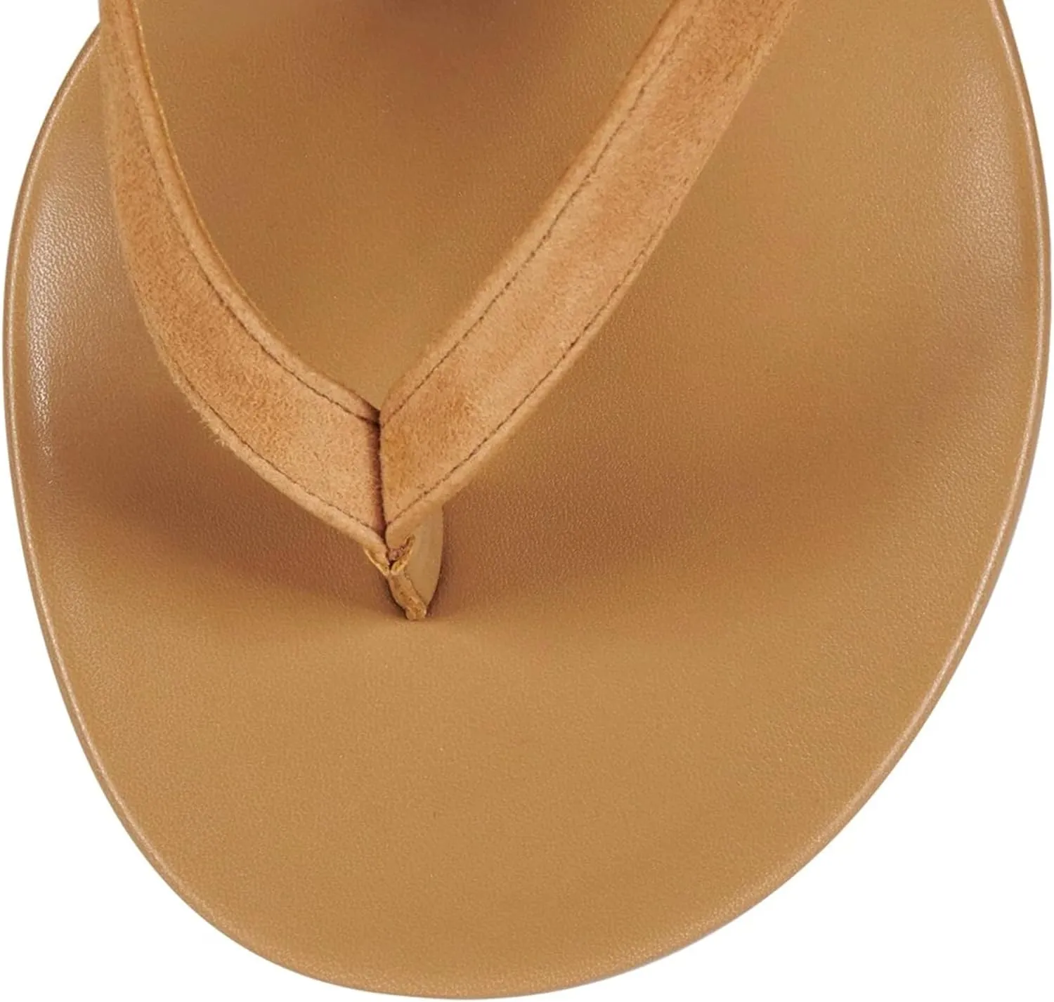 Wedge Sandals for Women Suede Arch Support Slip On Flip Flops Summer Open Round Toe Platform Thong Slide Sandals with Rubber Sole