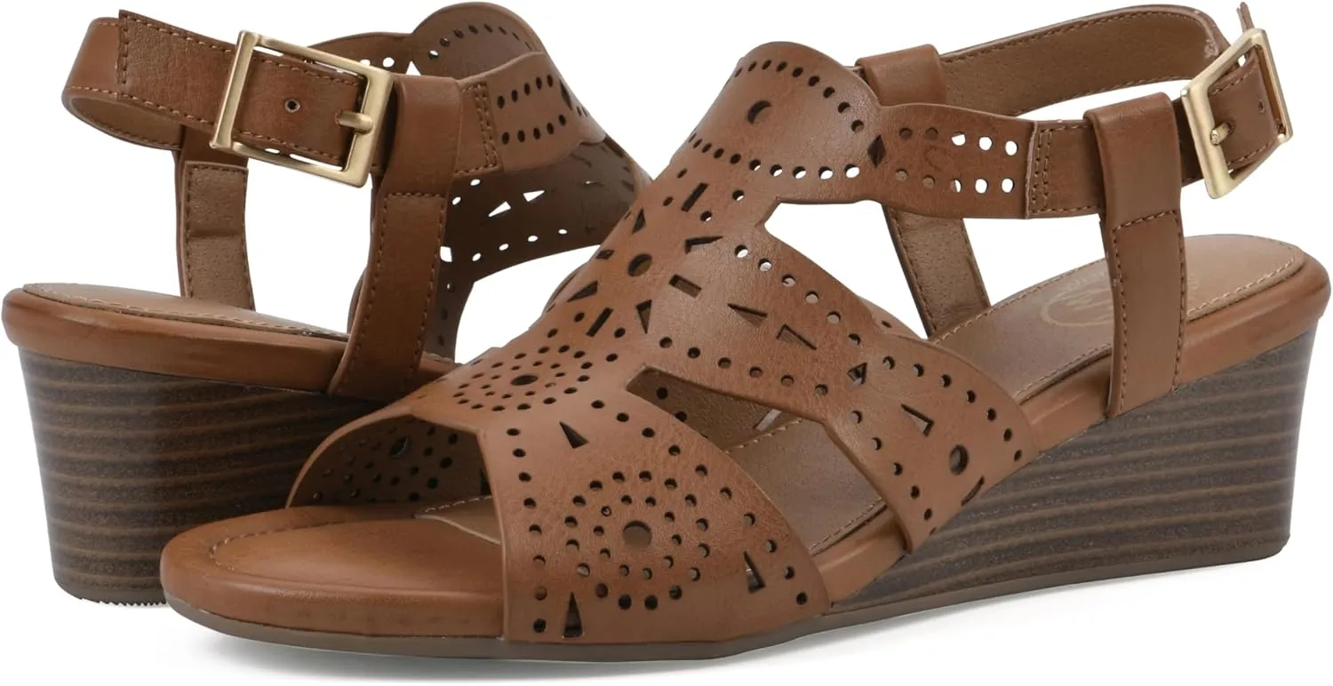 WHITE MOUNTAIN Women's Brush Up Wedge Sandal