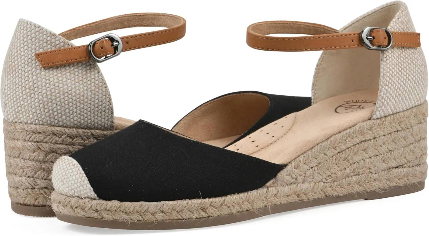 WHITE MOUNTAIN Women's Maintain Mini-Heel Espadrille Sandal