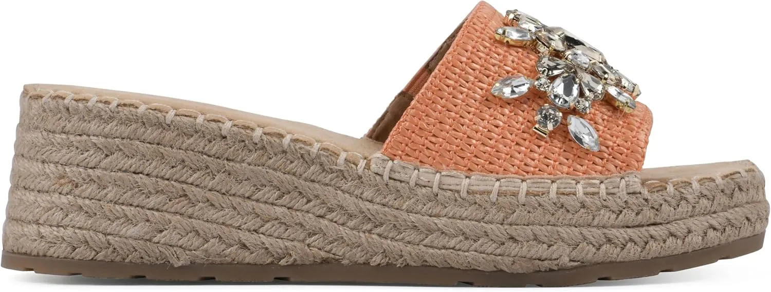 WHITE MOUNTAIN Women's Stitch Heeled Sandal