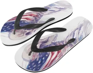 Women Geometry Flip Flop Sandal, Sunset Butterfly Hotel Travel Footwear Lotus Comfort Slippers Flip Flop Sandals