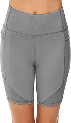 Women Workout Impact Shorts Women's High Waist Yoga Short Abdomen Training Running Yoga Pants Features Workout Yoga