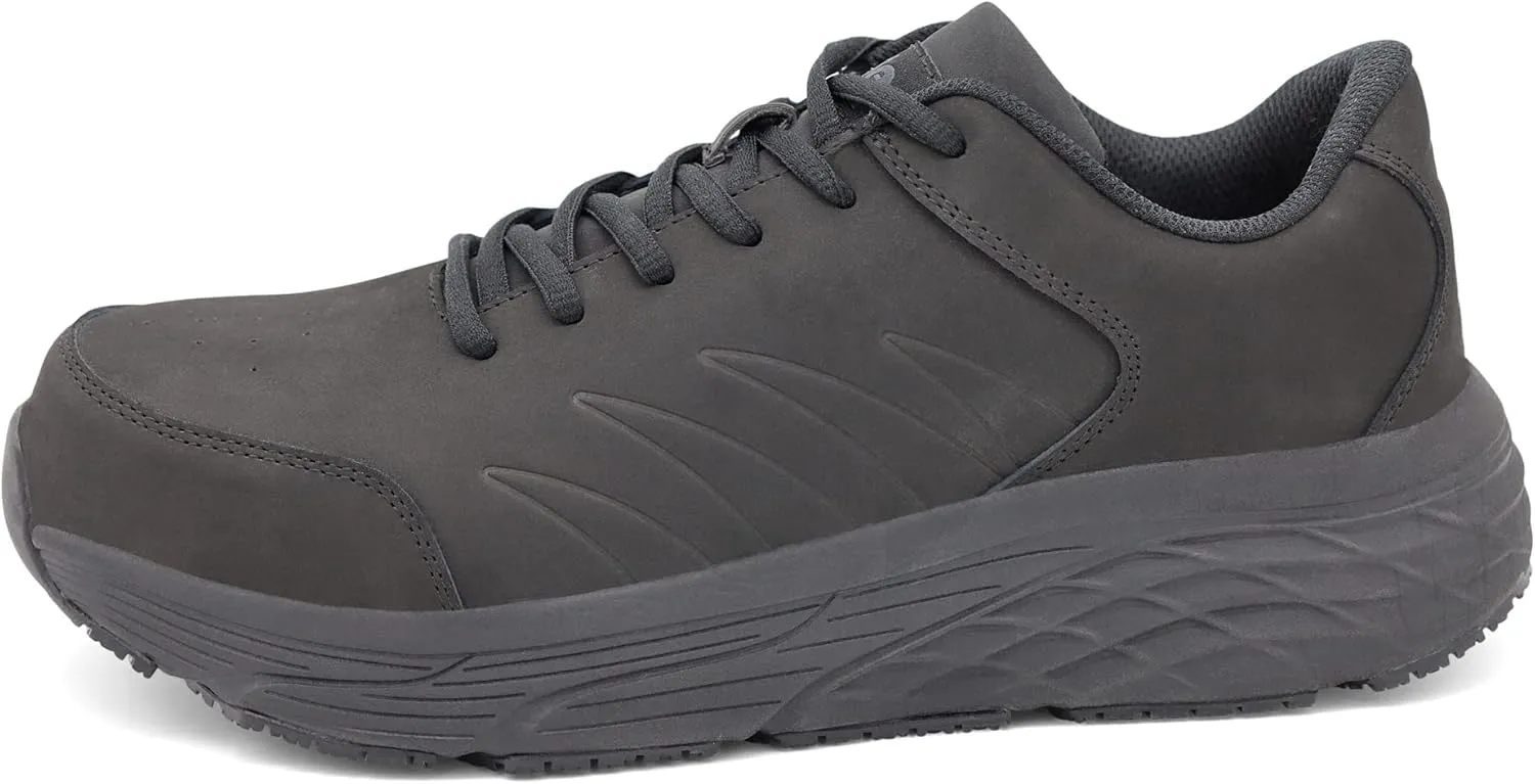 Women’s Comfort Core Leather Composite Toe Industrial Safety Shoes for Women Work Sneakers Comfortable Slip Resistant Electric Hazard Protection Metal Free