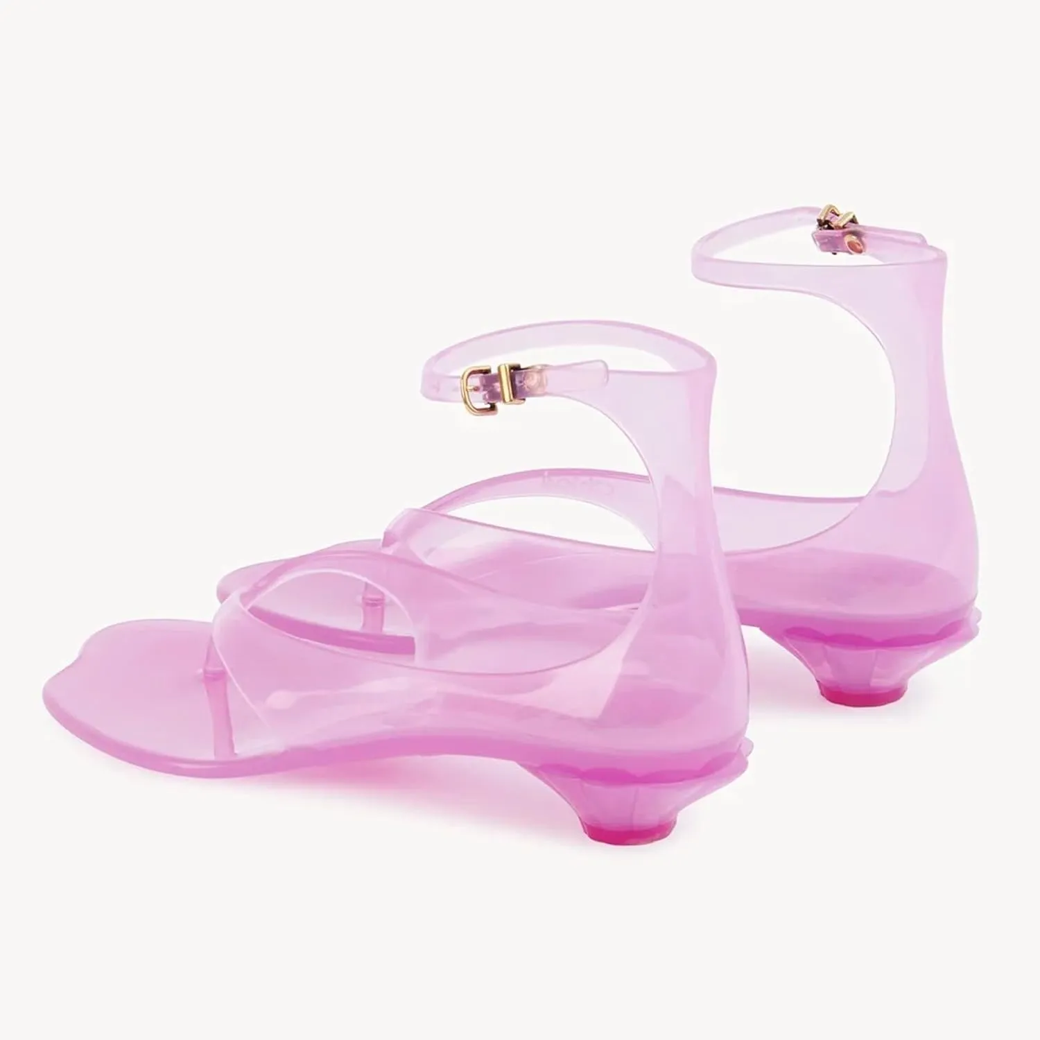 Women’s Flip Flop Kitten Heels – Jelly Thong Heeled Sandals with Clear Strap, Transparent Low Heel Mules, Stylish Thong Kitten Heels for Summer, Casual Dress Sandals