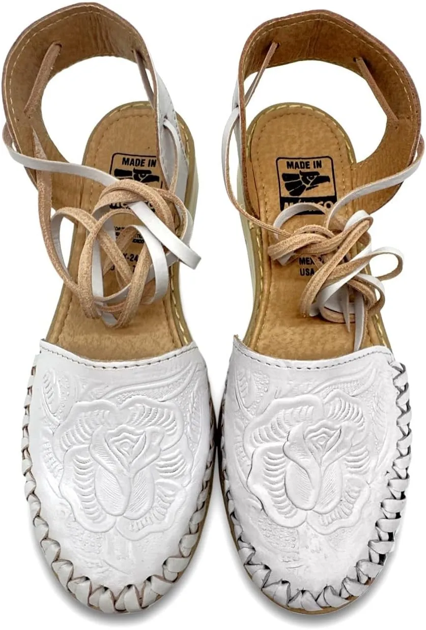 Women’s Lace Up Leather Sandals, Authentic Mexican Huarache Sandals