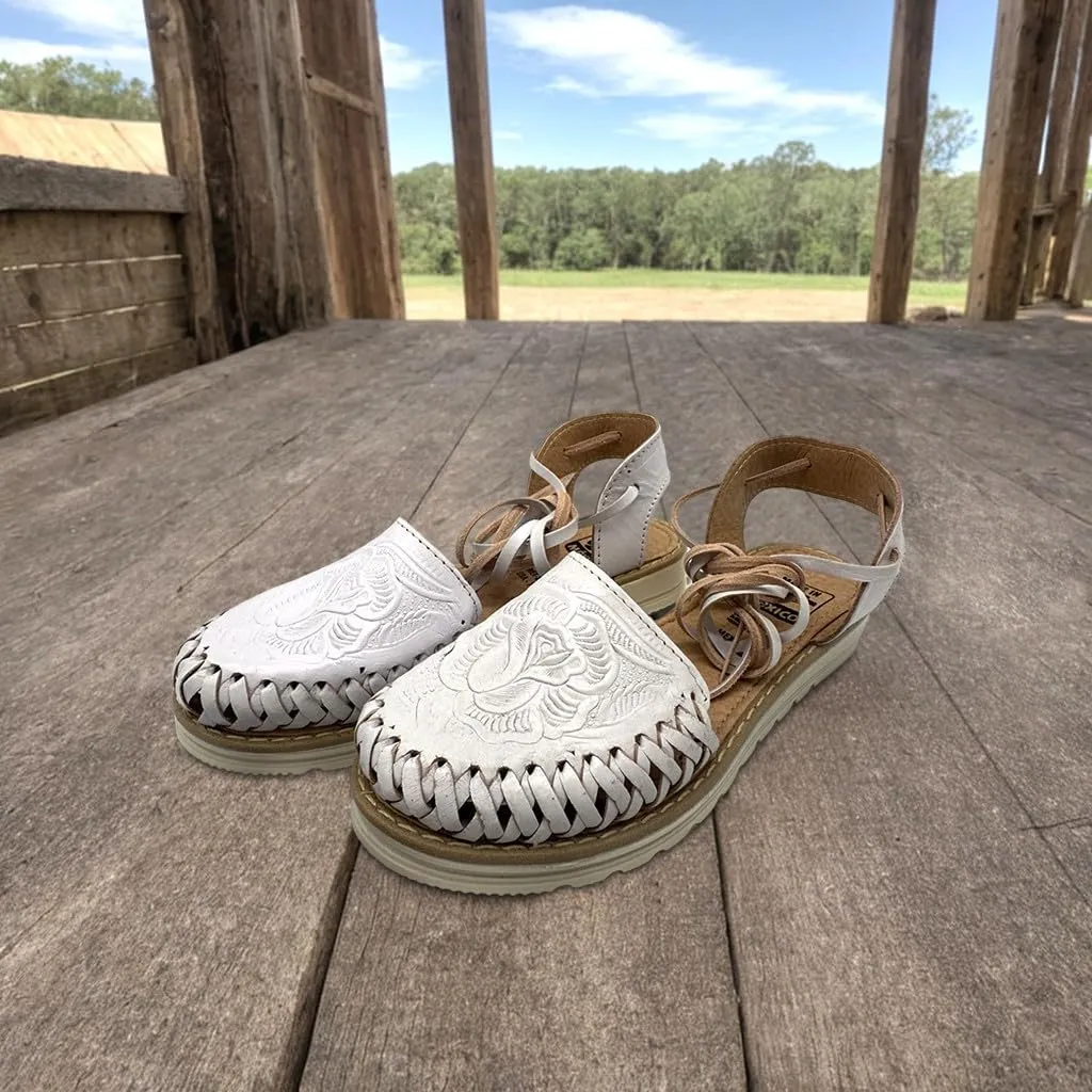 Women’s Lace Up Leather Sandals, Authentic Mexican Huarache Sandals