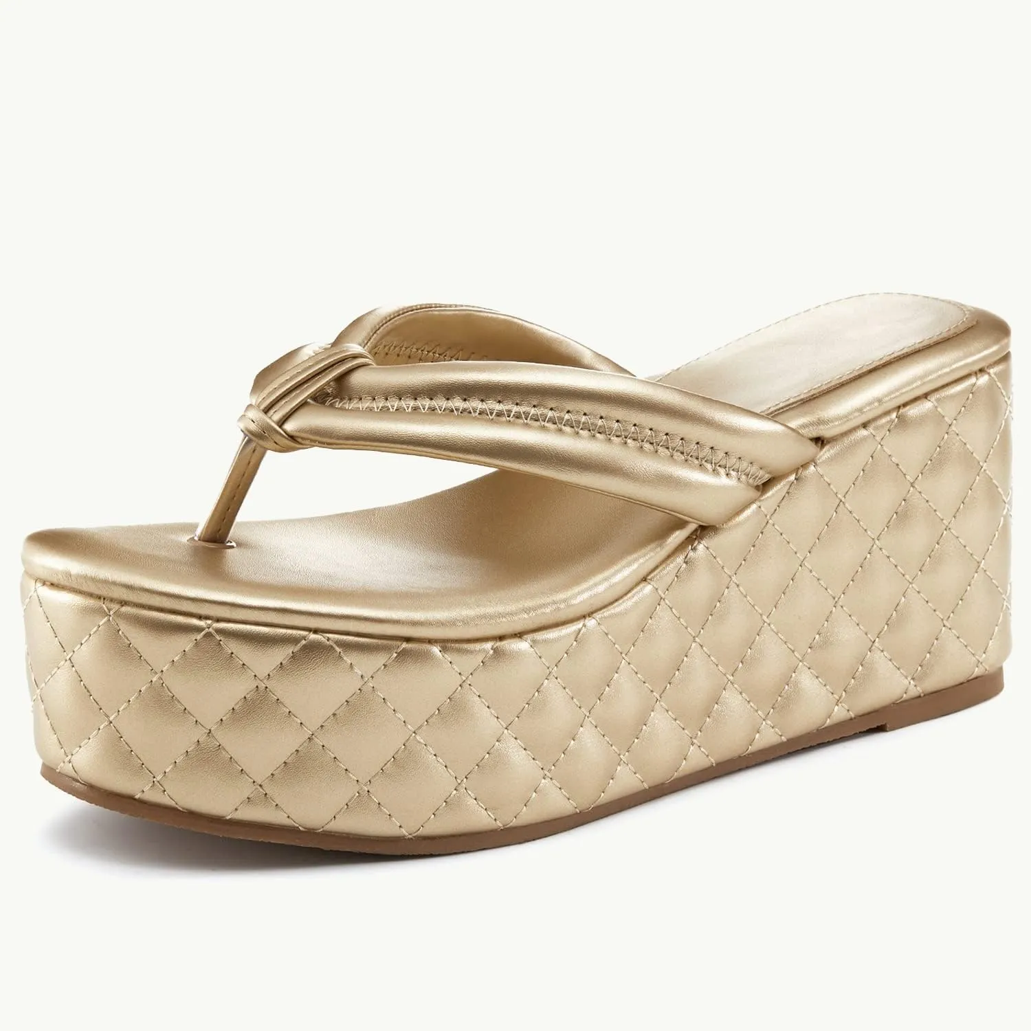 Women's Platform Wedge Slides Sandals Open Toe Slip on Flip-Flops Comfort Summer Beach Casual Wedges Shoes
