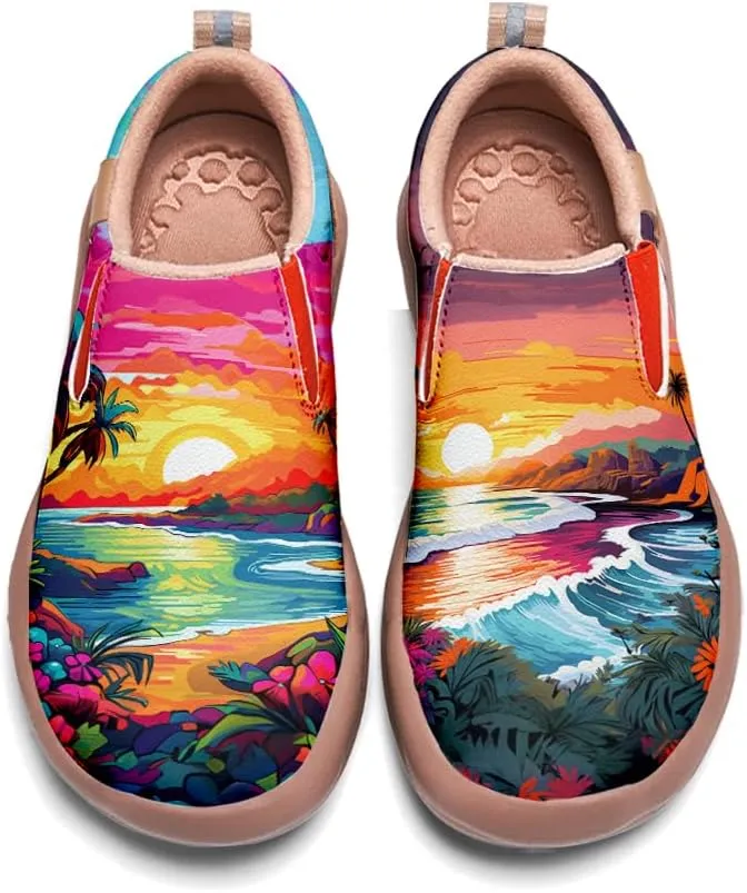 Women's Walking Travel Shoes Slip On Microfiber Casual Loafers Lightweight Comfort Fashion Sneaker