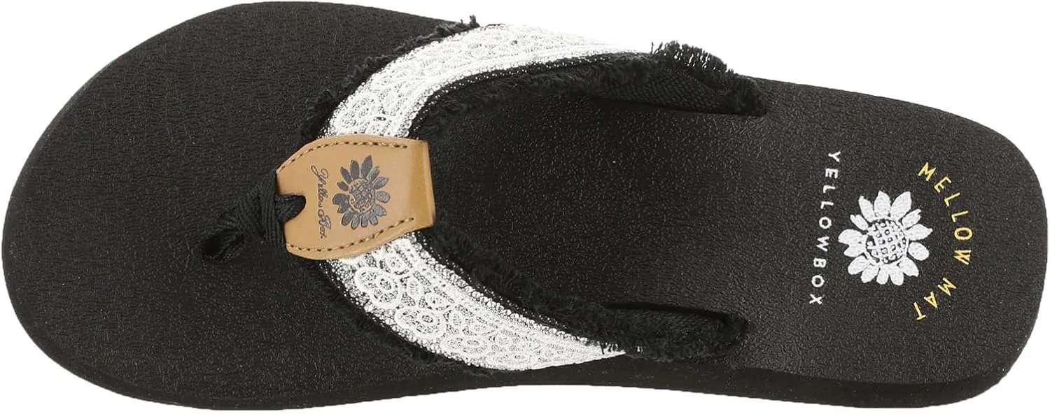 Yellow Box Women's Nara Flip Flop Sandal, Round Toe, 1 Inch Heel, 0.5 Inch Platform, Comfortable Flip-Flop