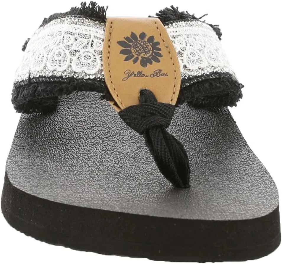 Yellow Box Women's Nara Flip Flop Sandal, Round Toe, 1 Inch Heel, 0.5 Inch Platform, Comfortable Flip-Flop