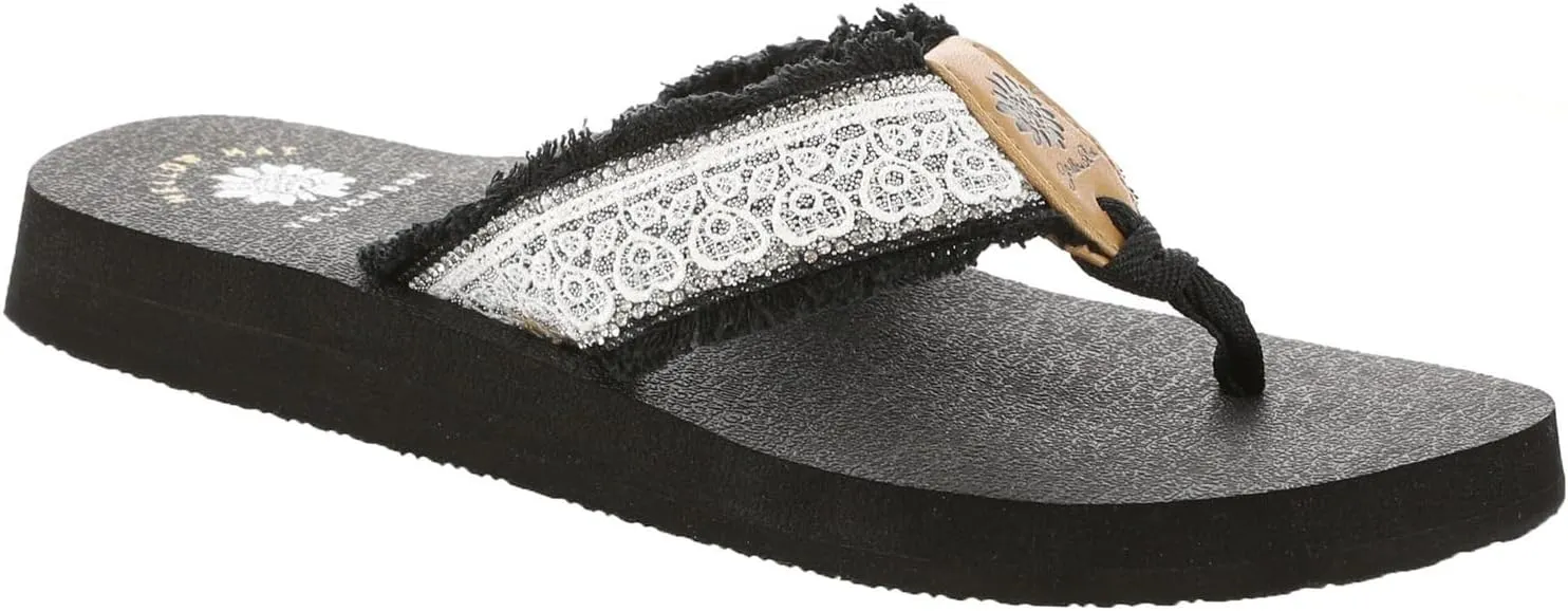 Yellow Box Women's Nara Flip Flop Sandal, Round Toe, 1 Inch Heel, 0.5 Inch Platform, Comfortable Flip-Flop